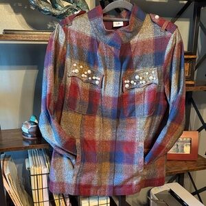 CAbi Women's Multicolor Plaid Utility Jacket